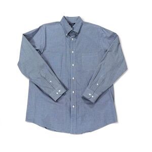 Croft & Barrow true comfort stretch fabric blue gingham button down shirt Size L